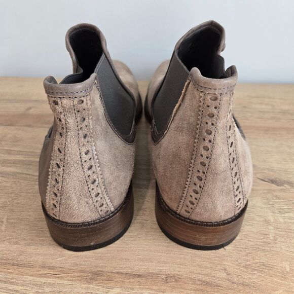 Johnston & Murphy Collection Hartley Chelsea Boots Suede Mens Sz 10M Taupe Brown main image 4